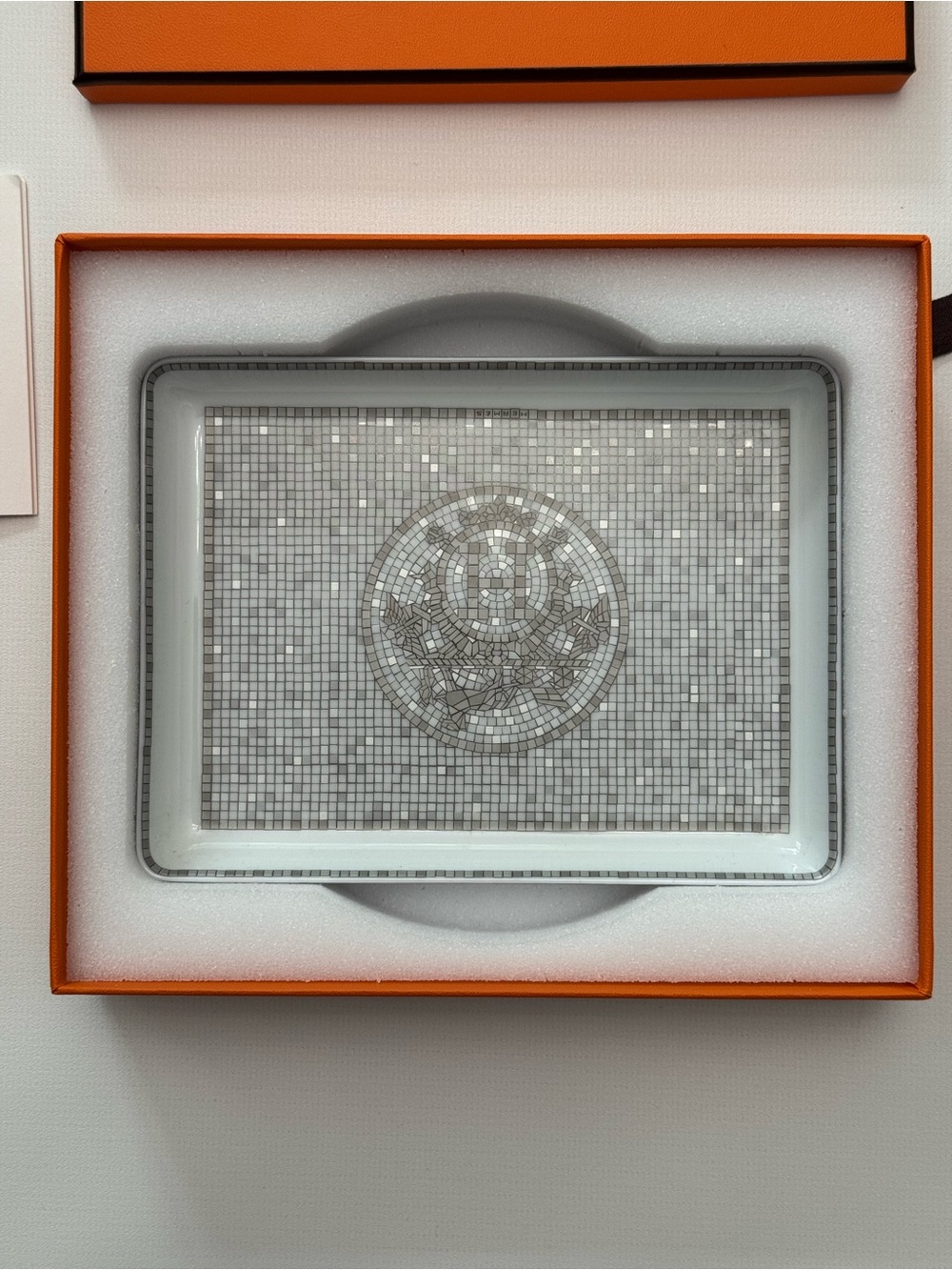 HERMES Mosaique Au 24 Platinum Tray - Picture 3 of 4